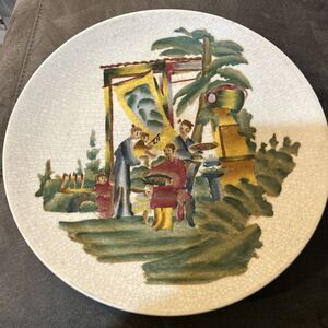 Accessory Accent Decorative 10” Wall Plate Gold,yellow, Green, Red , Blue